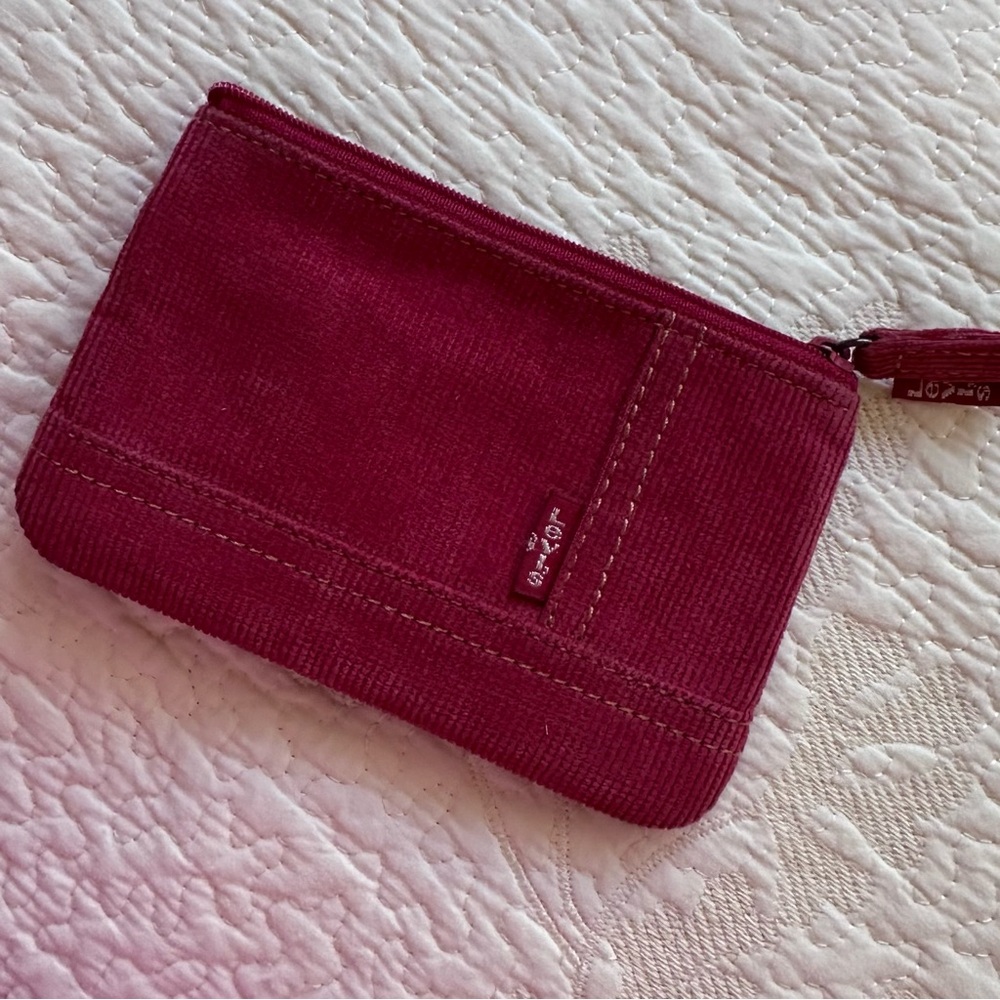 Levi’s Vintage Red Corduroy Zipper Pouch